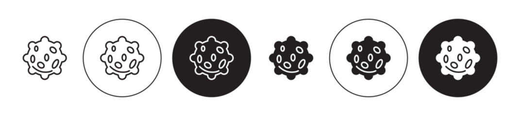 Wall Mural - White blood cell icons set in black filled and stroke line style