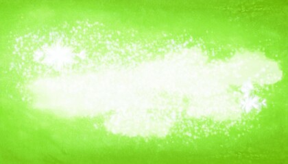 Poster - ethereal green texture with white glowing snowflake burst and light particle accents for creative background or graphic overlays