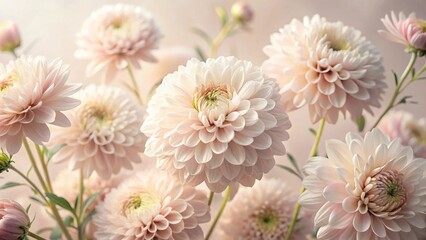 Wall Mural - A Delicate Bouquet of Pastel-Colored Flowers Soft Petals and Gentle Hues in a Stunning Floral Arrangement