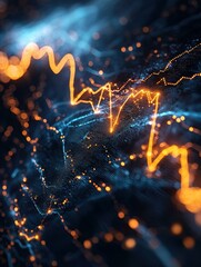 Wall Mural - abstract data visualization. ai.