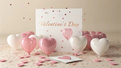 Wall Mural - valentines day card