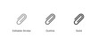 © icons gate - attach files icon paperclip symbol in editable stroke, outline, and solid styles. attachment or attaching file document or links vector icons