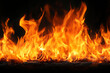 © Dmitriy - Burning flame isolated on a black background..