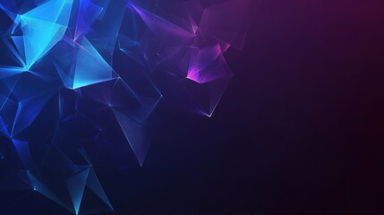 Wall Mural - abstract geometric purple blue neon lights design