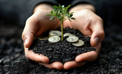 Cultivating Financial Growth: A Seed of Investment Taking Root in the Hands of Prosperity