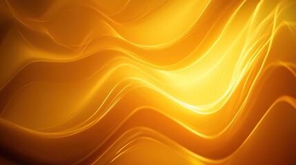 Wall Mural - Golden Abstract Waves: A Symphony of Amber Hues