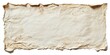 © Rasim - Vintage aged paper texture with torn edges and brown stains on a white background, showcasing worn and frayed details for creative design projects.