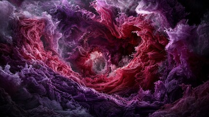 Leinwandbilder - Swirling vortex of purple-red hues in a cosmic scene abstract art digital creation artistic perspective vibrant colors