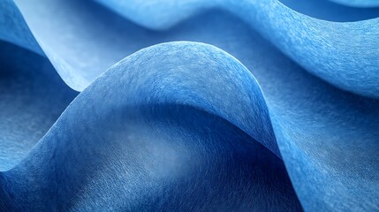 Wall Mural - a close-up of blue paper showing the smooth curve background