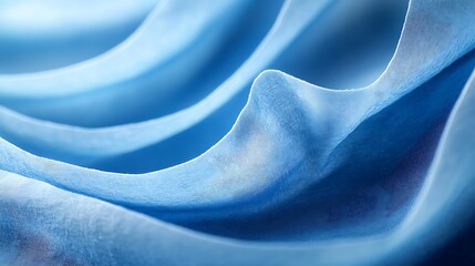Wall Mural - a close-up of blue paper showing the smooth curve background