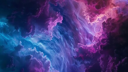 Wall Mural - stunning abstract cosmic background with swirling clouds in shades of blue, purple, and pink, perfec