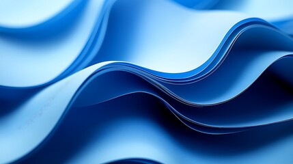 Wall Mural - A close-up of blue paper showing the smooth curve background