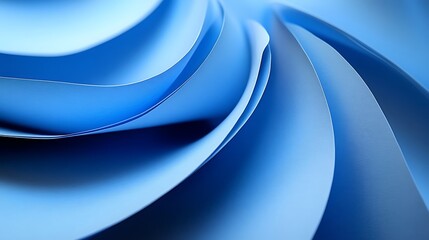 Wall Mural - a close-up of blue paper showing the smooth curve background