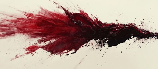 Leinwandbilder - Dynamic splashes of deep red wine against a smooth white backdrop showcasing rich textures and fluid movement in an artistic abstract presentation