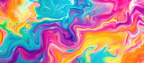 Leinwandbilder - Vibrant abstract swirl of blue, pink, orange, and purple colors blending in fluid motion creating a dynamic and colorful background.