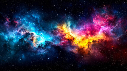 Wall Mural - Cosmic Nebula: A Vibrant Universe of Stars and Colors