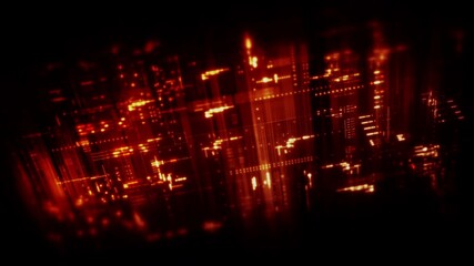 Leinwandbilder - Futuristic data matrix simulation featuring metaverse-inspired elements, an information network, and hi-tech digital data telemetry with encrypted numbers. A dynamic background for computer display