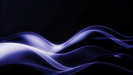 Fototapete - Beautiful abstract wave technology digital network background with blue light digital effect corporate concept futuristic, innovation, science, communication, data, modern, internet, motion