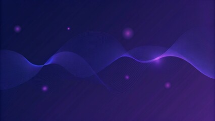 Fototapete - Digital technology banner purple blue background concept with technology light effect, futuristic innovation, abstract circuit, glowing tech, modern data, virtual design, cyber energy