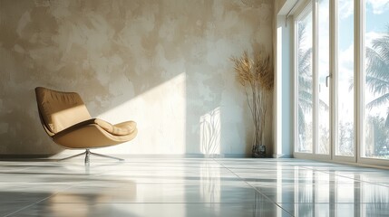 Aufkleber - Minimal living room interior.