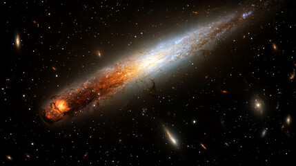 Wall Mural - Cosmic Wonders: A Breathtaking View of a Spiral Galaxy