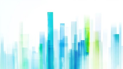 Leinwandbilder - A financial bar graph with vibrant blue and green bars showing profit growth over several quarters, set against a clean white background with clear labels.