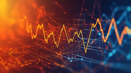 Aufkleber - A vibrant heart wave chart displayed on a digital interface, with pulsing animations that capture the attention and represent heart health