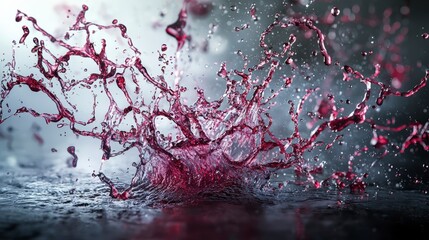 Leinwandbilder - Dynamic liquid splashes create artful shadows artistic studio abstract photography modern environment close-up viewpoint
