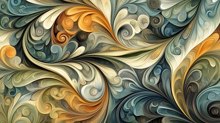 Wall Mural - a detailed and intricate fractal pattern in shade background