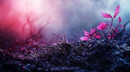 Wall Mural - ethereal textures consuming whispers of fragility enchanted forest nature photography mystical envir