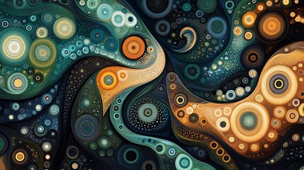 Wall Mural - a detailed and intricate fractal pattern in shade background