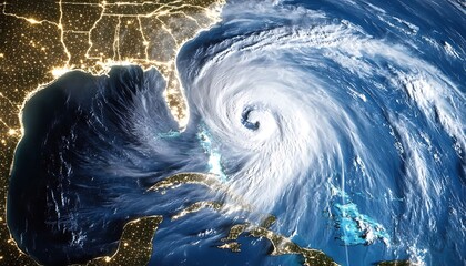 hurricane viewed from space