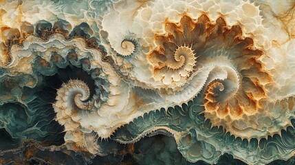 Wall Mural - a detailed and intricate fractal pattern in shade background