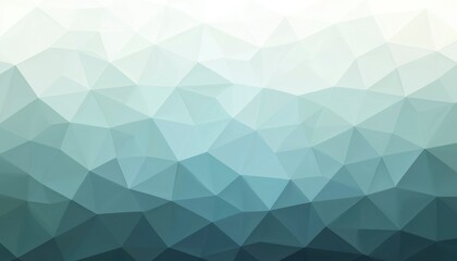 Sticker - Abstract Teal And White Geometric Polygon Background