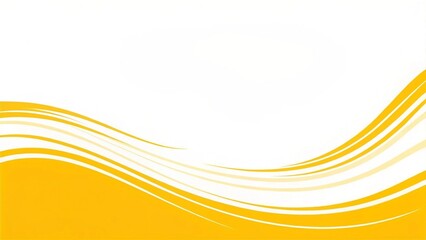 Aufkleber - Abstract yellow white wave background design with empty space for text template, modern backdrop with elegant flowing lines, suitable for presentations, flyers, posters, and digital ads