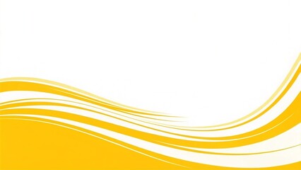 Aufkleber - Abstract yellow white wave background design with empty space for text template, modern backdrop with elegant flowing lines, suitable for presentations, flyers, posters, and digital ads