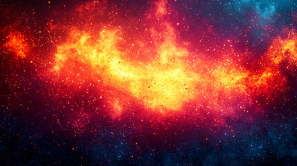 Wall Mural - Cosmic Inferno: A fiery nebula explodes with vibrant color and energy, a breathtaking celestial spectacle.