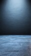 © heinng - Moody blue studio backdrop subtly lit enhances product photography. AI Generated
