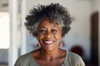 © nsit0108 - Headshot of cheerful mature african american woman showing white teeth and looking at camera