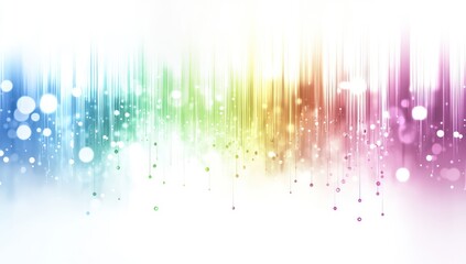 Wall Mural - white background with iridescent rainbow light rays and white reflections,