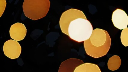 Leinwandbilder - Bright golden orbs create a mesmerizing light display in a nighttime setting