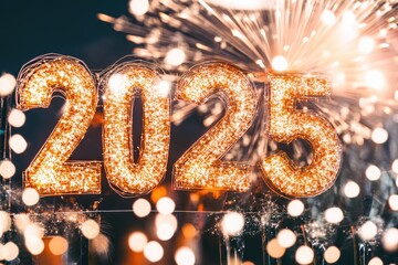 Wall Mural - close-up shot of a firework exploding with the number 20 written on it, suitable for use in celebrat