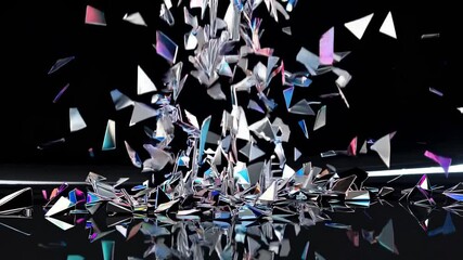 Poster - Dynamic transformation of reflective surfaces with impactful shattering effects in high-tech environment