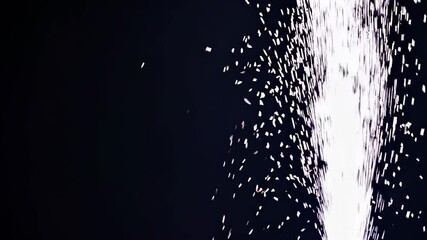 Leinwandbilder - Sparkling fireworks display lights up the night sky over the city during a festive celebration