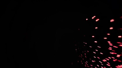 Poster - Bright red sparks illuminate the darkness creating a stunning visual display at an evening event