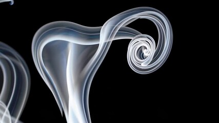 Aufkleber - Captivating swirls of smoke dance gracefully in an abstract display at a dark background