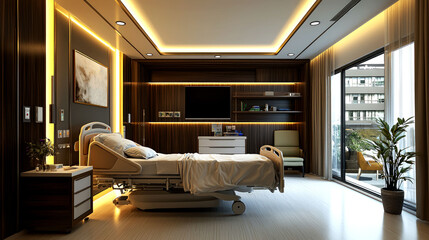 Sticker - Modern Hospital Room Interior Design: Luxury Healthcare Architecture