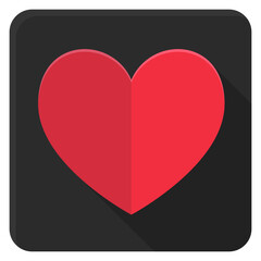 Wall Mural - Vector illustration of heart flat icon isolated on white background.