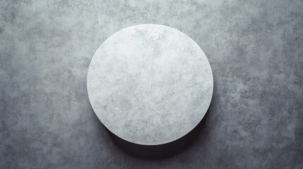 Leinwandbilder - Circular gray table surface on textured gray background offering ample copy space for product displays ideal for advertisements and marketing materials