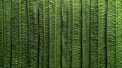 Poster - Lush green fern leaves in vertical alignment showcasing intricate textures for botanical and nature-themed designs